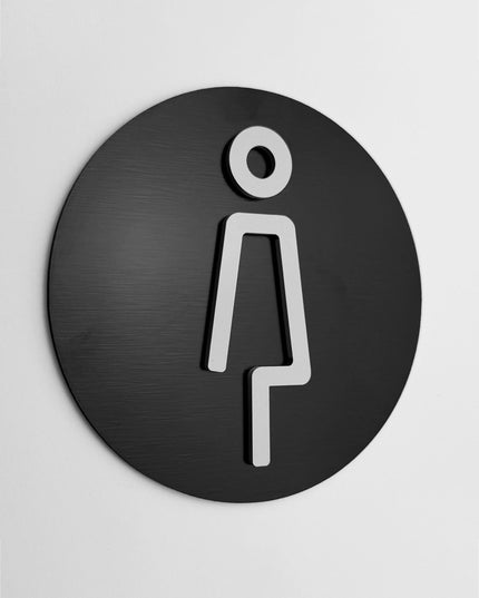 ALUMADESIGNCO women only sign with modern lettering, premium door signage for offices, hotels, salons, spas, and commercial interiors