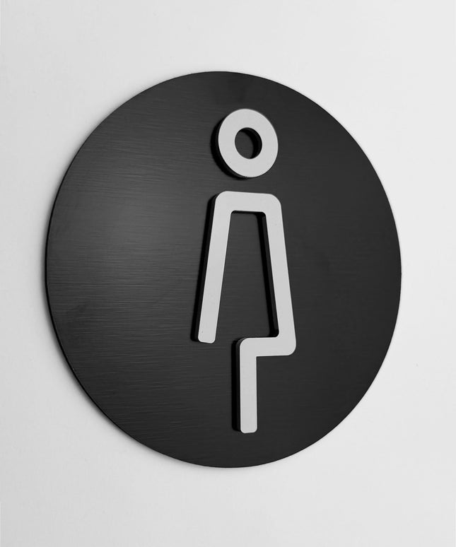 ALUMADESIGNCO women only sign with modern lettering, premium door signage for offices, hotels, salons, spas, and commercial interiors