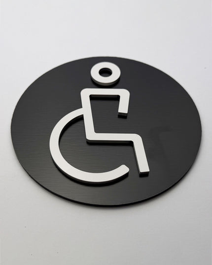 Handicap only sign by ALUMADESIGNCO, modern accessible door plaque for hotels, offices, cafés, and public interior spaces