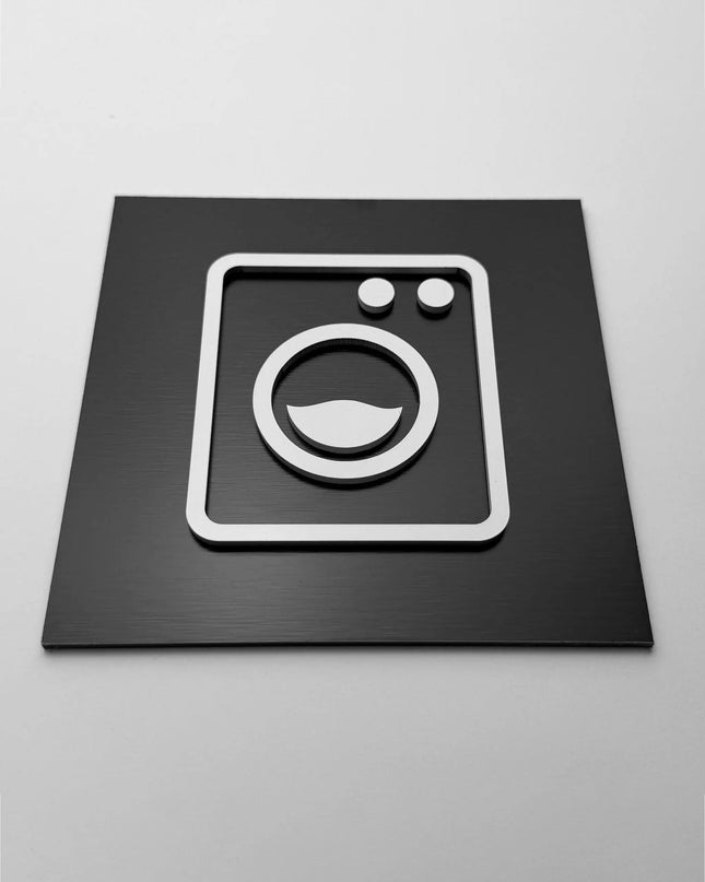 Laundry room sign by ALUMADESIGNCO, stylish wall plaque for utility spaces, apartment buildings, hotels, and modern interior design