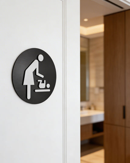 Premium mother’s room plaque by ALUMADESIGNCO, modern restroom door sign for baby care rooms, hospitality interiors, and family facilities