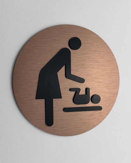 ALUMADESIGNCO mother’s room door sign with minimalist modern style, nursing room signage for offices, hotels, public spaces, and contemporary interiors