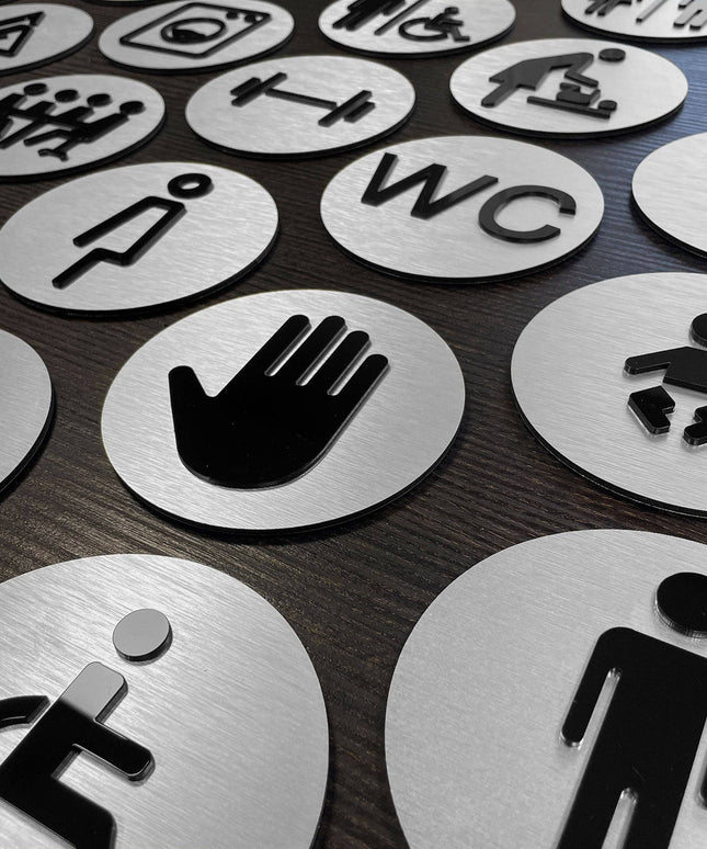 ELECTRICITY SIGN - ALUMADESIGNCO Door Signs - Custom Door Signs For Business & Office