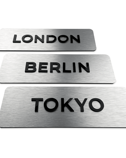 CUSTOM TIME ZONE SIGN - ALUMADESIGNCO Door Signs - Custom Door Signs For Business & Office