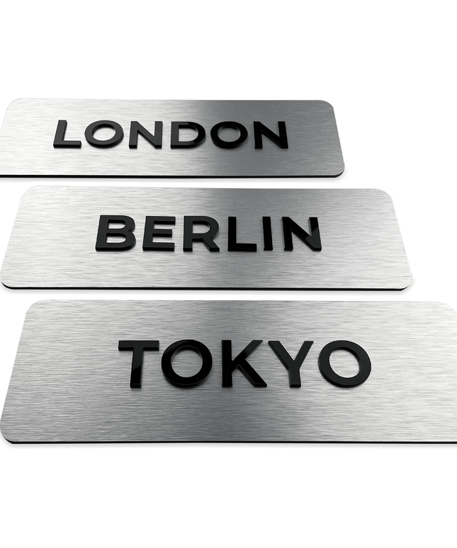 CUSTOM TIME ZONE SIGN - ALUMADESIGNCO Door Signs - Custom Door Signs For Business & Office