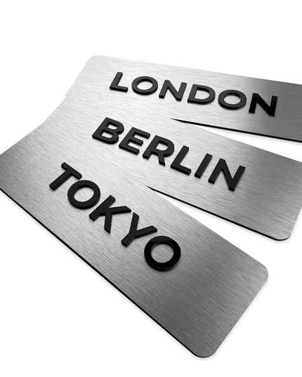 CUSTOM TIME ZONE SIGN - ALUMADESIGNCO Door Signs - Custom Door Signs For Business & Office