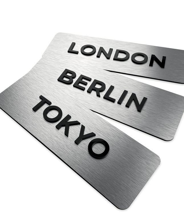 CUSTOM TIME ZONE SIGN - ALUMADESIGNCO Door Signs - Custom Door Signs For Business & Office