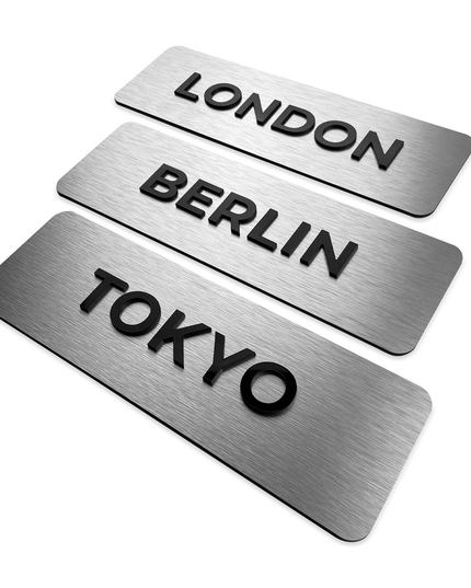 CUSTOM TIME ZONE SIGN - ALUMADESIGNCO Door Signs - Custom Door Signs For Business & Office