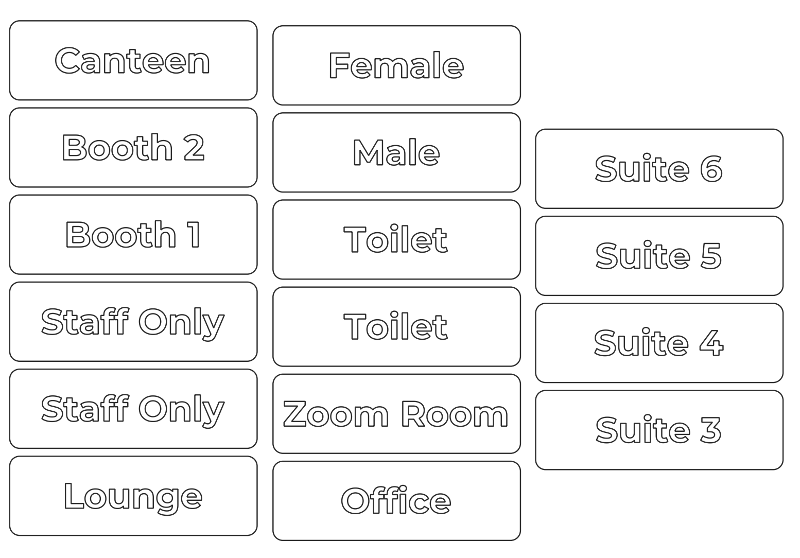 16 X CUSTOM SIGNS