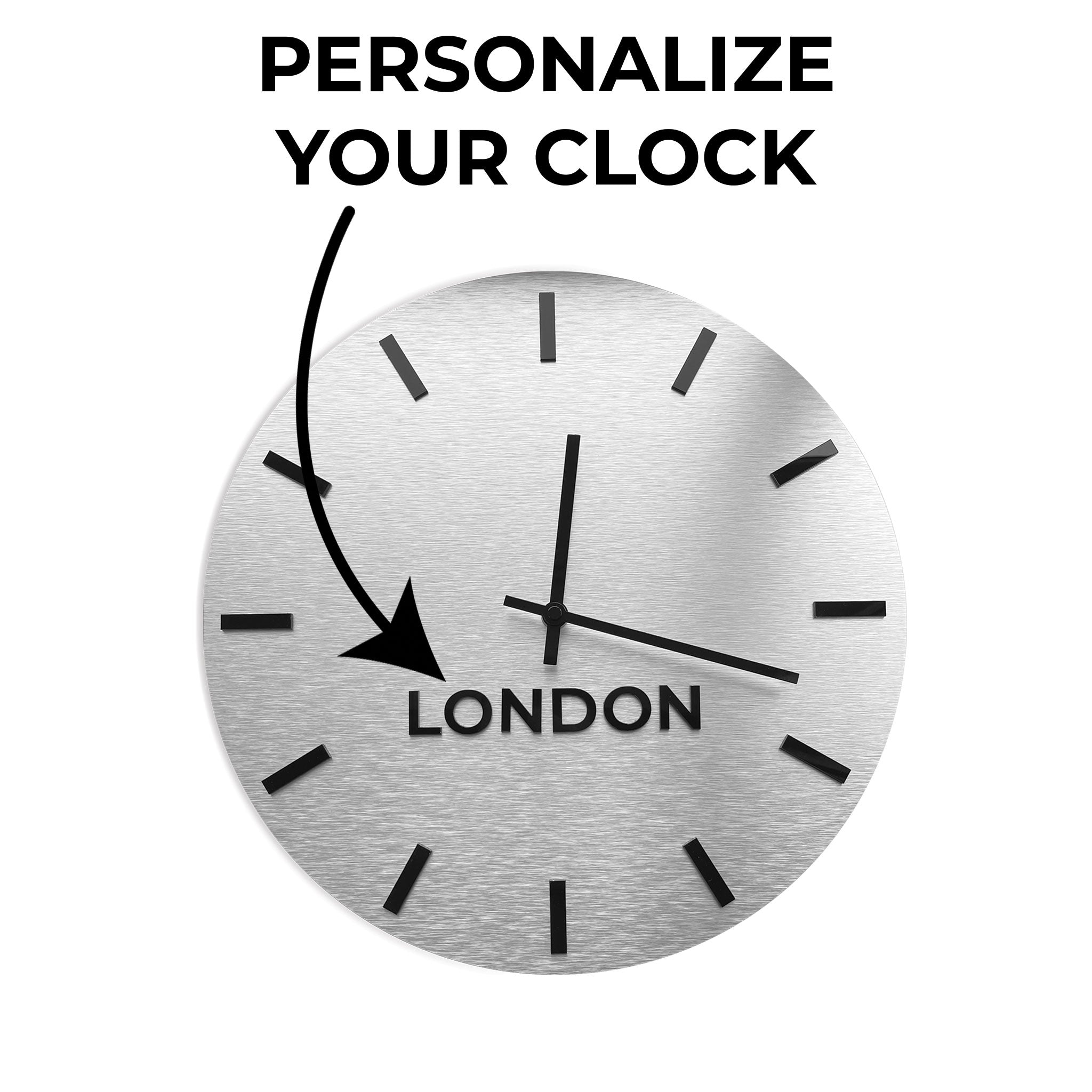 CUSTOMISABLE TIME ZONE WALL CLOCK - ALUMADESIGNCO Door Signs - Custom Door Signs For Business & Office