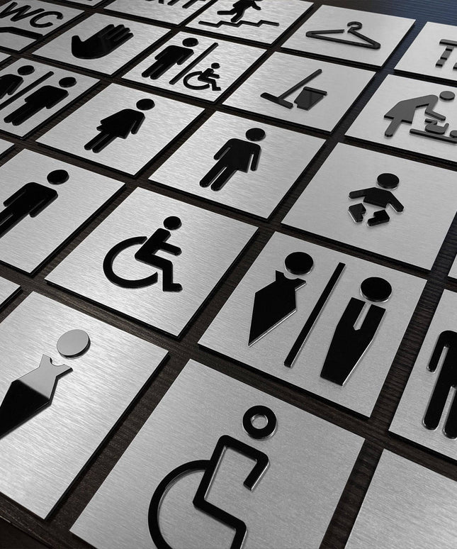 ALL GENDER RESTROOM SIGN - ALUMADESIGNCO Door Signs - Custom Door Signs For Business & Office