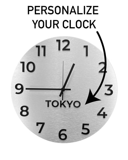 PREMIUM "INTERNATIONAL TIME ZONE WALL CLOCK" - ALUMADESIGNCO Door Signs - Custom Door Signs For Business & Office