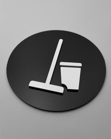 Hotel room cleaning sign by ALUMADESIGNCO, stylish housekeeping door plaque for hotel rooms, resorts, Airbnb properties, and modern interiors