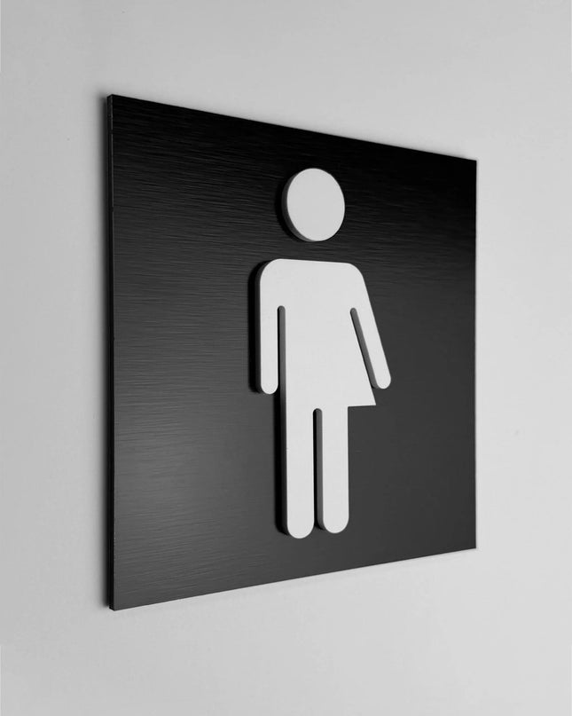 Divers Toilettenschild in Schwarz von ALUMADESIGNCO