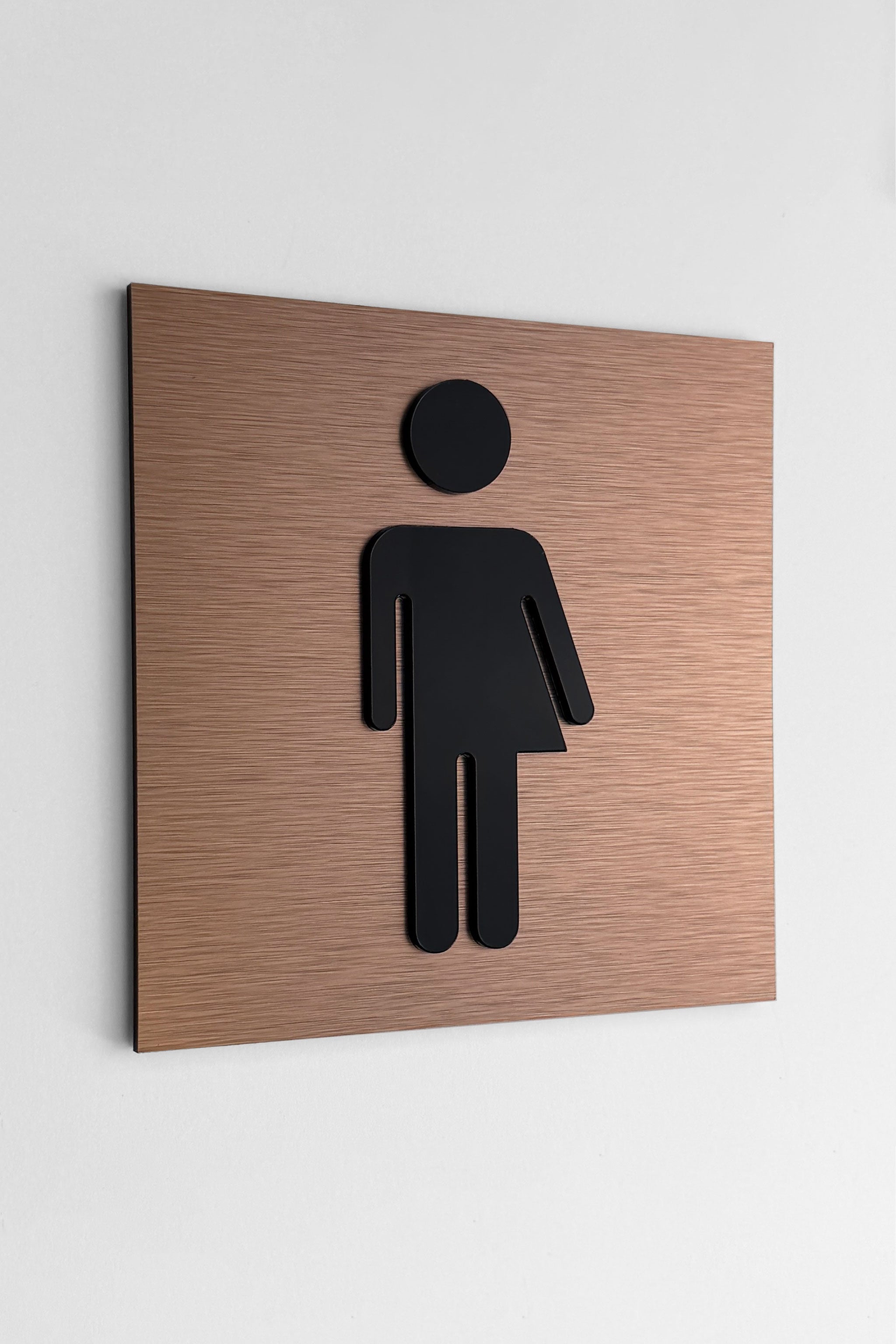 Premium gender neutral restroom plaque by ALUMADESIGNCO, modern all gender bathroom door sign for hospitality interiors, restaurants, offices, and public spaces