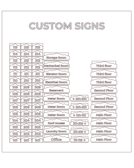 CUSTOM ORDER 72 signs (Bronze)