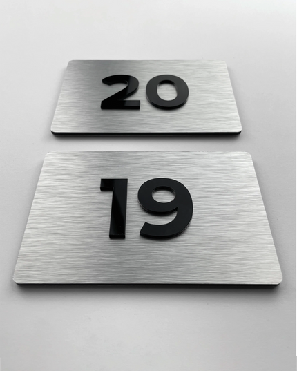 Custom order 38 Room number signs (150x 100mm)