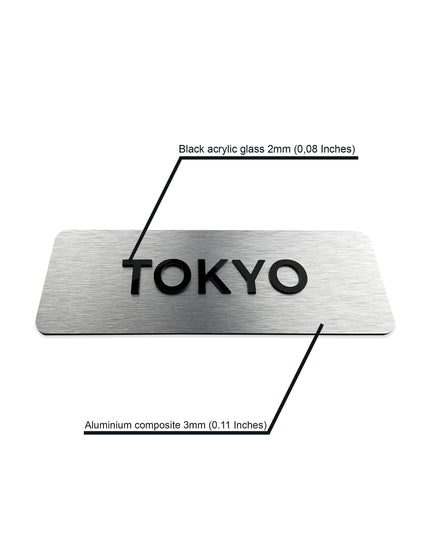 Brushed Silver Custom Time Zone Sign
