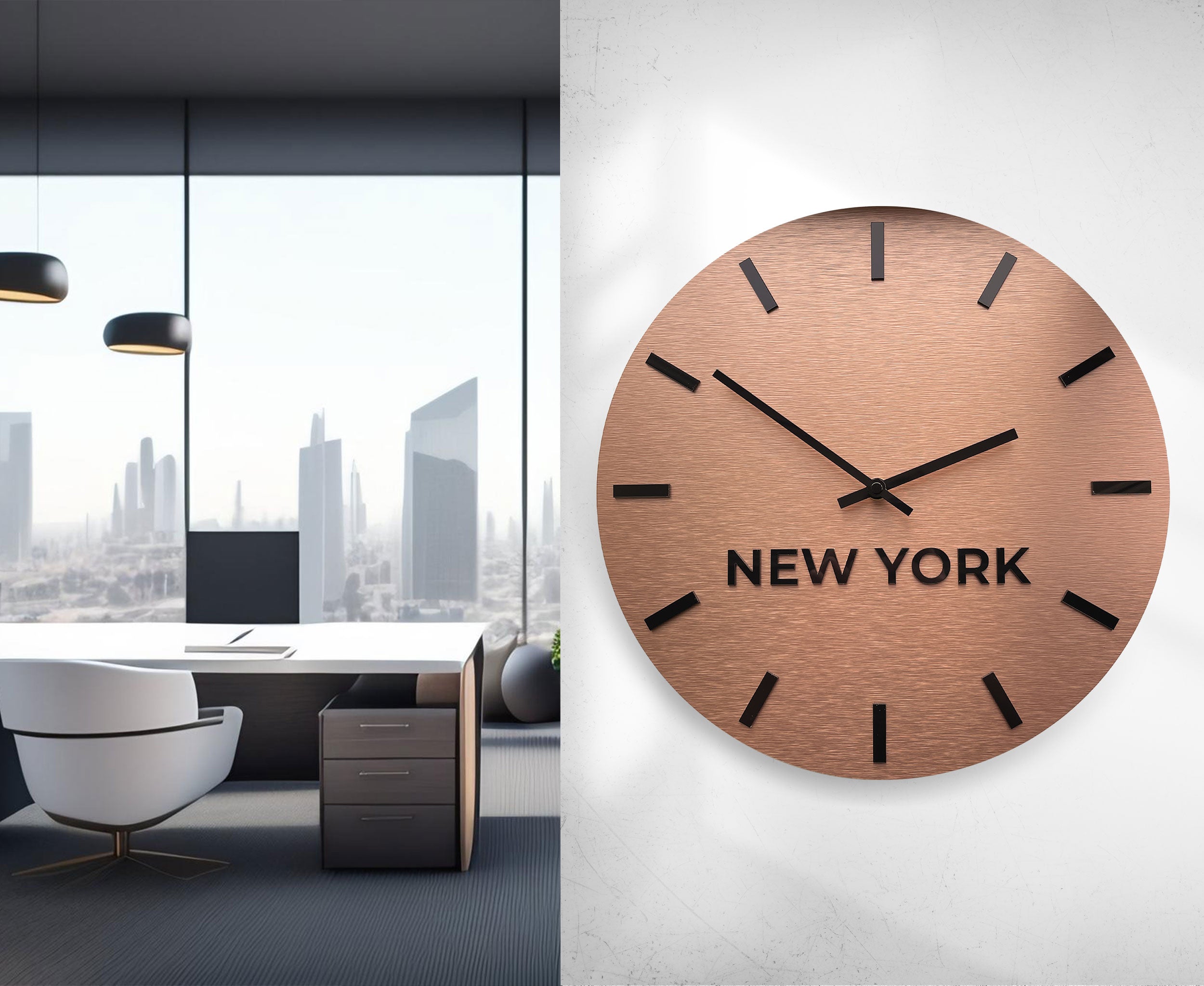 BRONZE "WORLD TIME ZONE CLOCK" - ALUMADESIGNCO Door Signs - Custom Door Signs For Business & Office