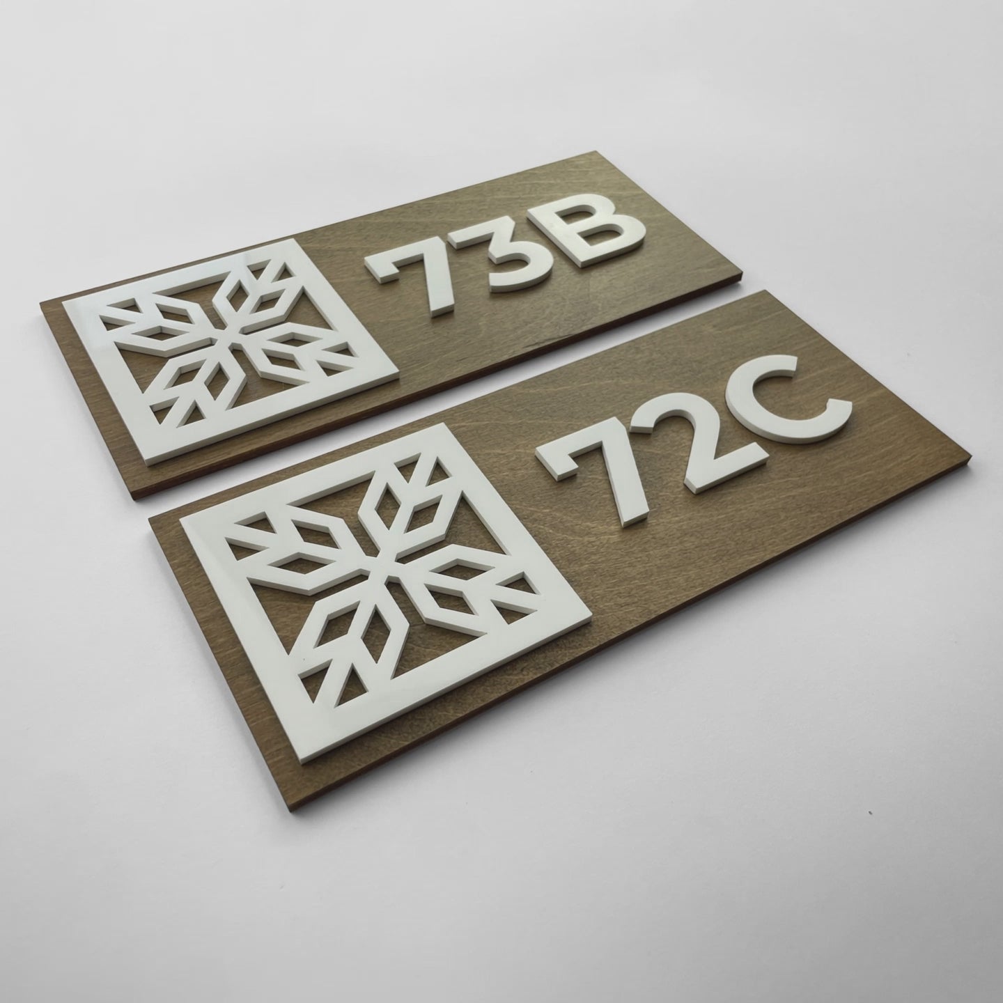 Wooden Suite Number Sign - 