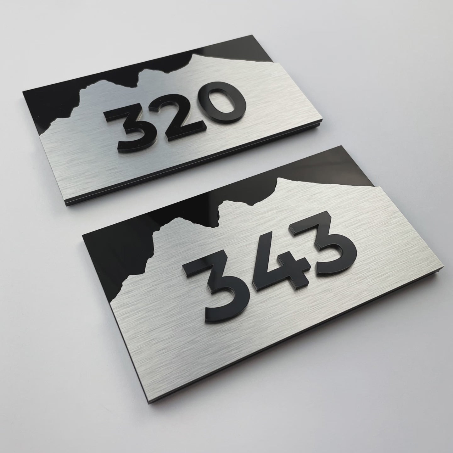 Elegant Hotel Room Number Sign - 3D Layered 