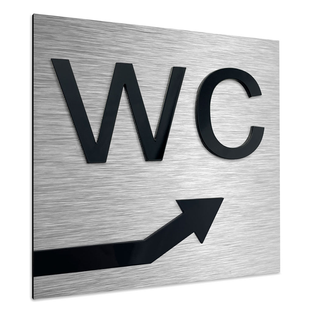 WC UP RIGHT SIGN - ALUMADESIGNCO Door Signs - Custom Door Signs For Business & Office