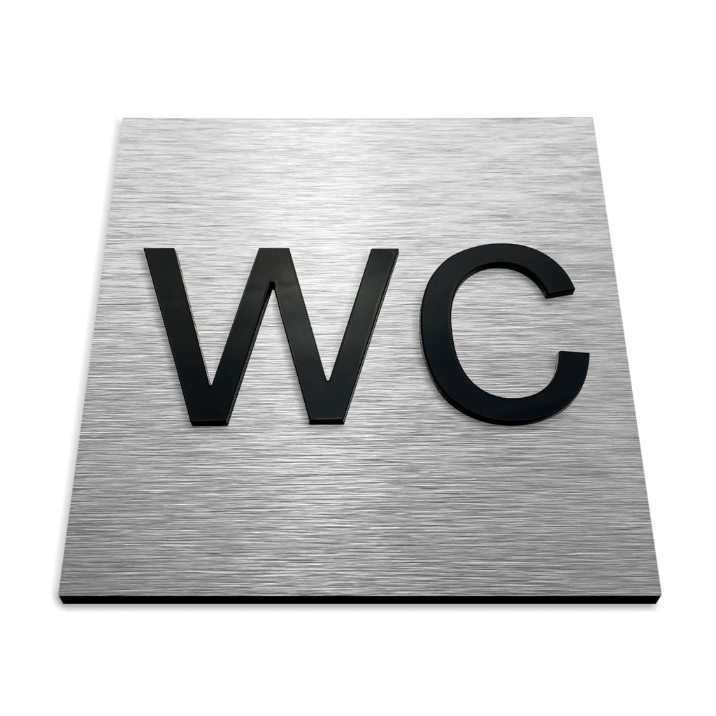 WC BATHROOM SIGN - ALUMADESIGNCO Door Signs - Custom Door Signs For Business & Office