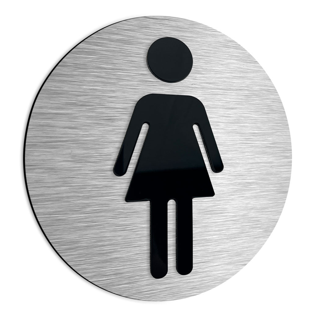 FEMALE BATHROOM SIGNAGE - ALUMADESIGNCO Door Signs - Custom Door Signs For Business & Office
