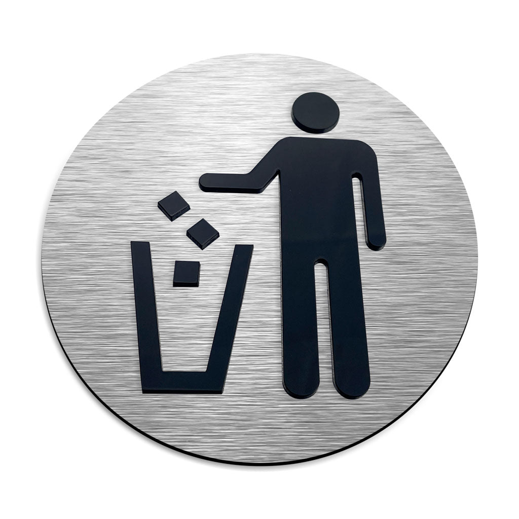 RECYCLING ONLY SIGN - ALUMADESIGNCO Door Signs - Custom Door Signs For Business & Office
