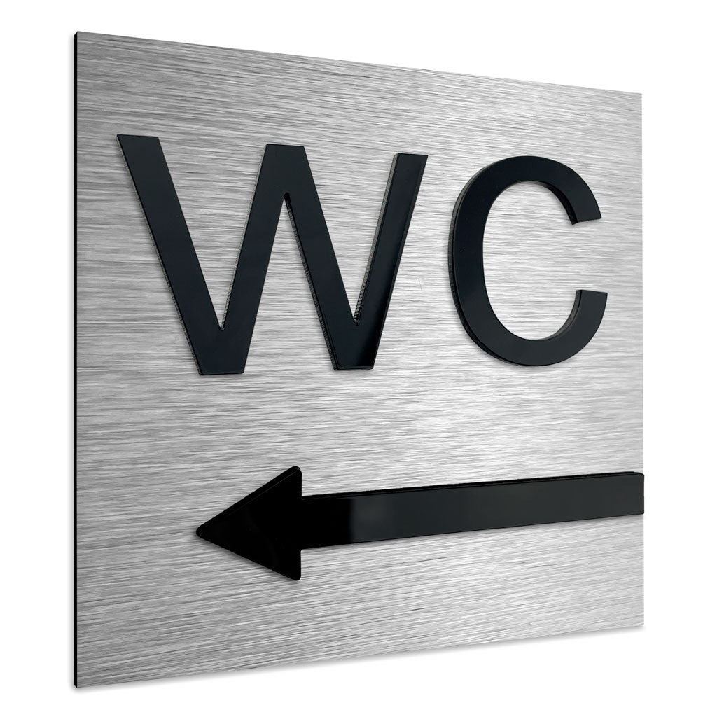 WC LEFT SIGN - ALUMADESIGNCO Door Signs - Custom Door Signs For Business & Office