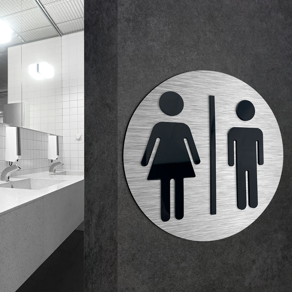 WOMAN AND MAN BATHROOM SIGN - ALUMADESIGNCO Door Signs - Custom Door Signs For Business & Office