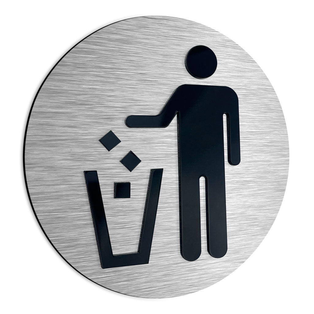 RECYCLING ONLY SIGN - ALUMADESIGNCO Door Signs - Custom Door Signs For Business & Office