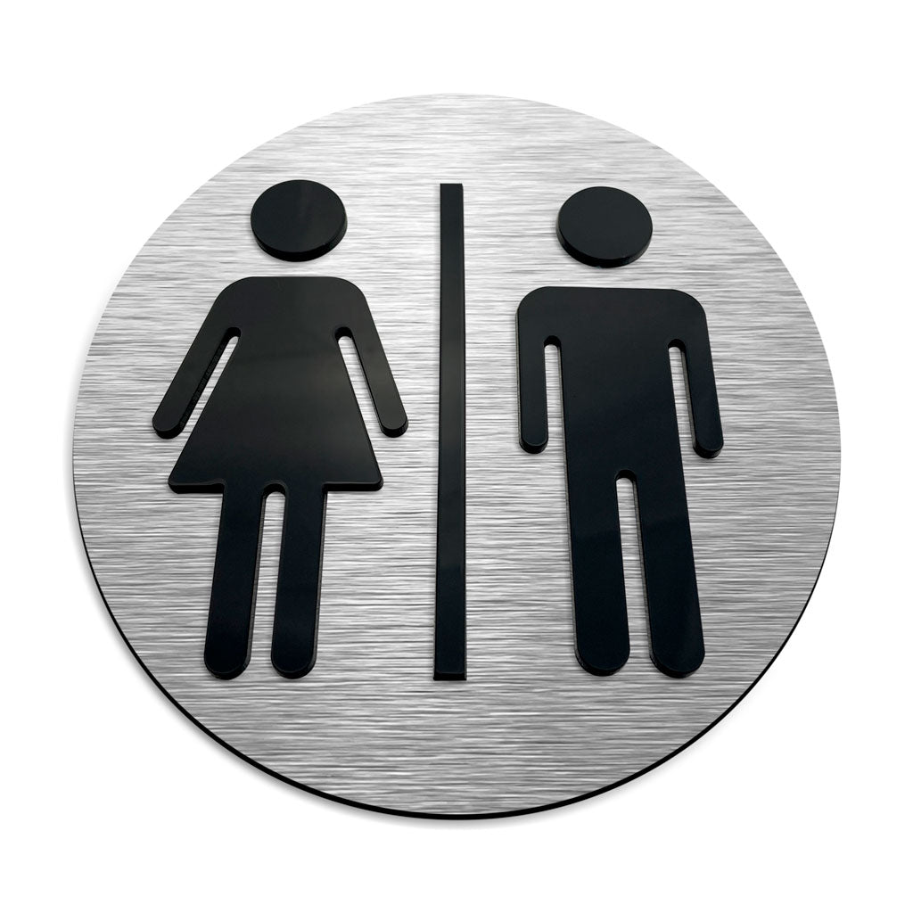WOMAN AND MAN BATHROOM SIGN - ALUMADESIGNCO Door Signs - Custom Door Signs For Business & Office