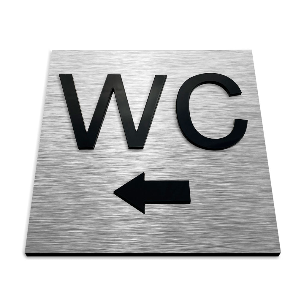 WC LEFT ONLY SIGNAGE - ALUMADESIGNCO Door Signs - Custom Door Signs For Business & Office