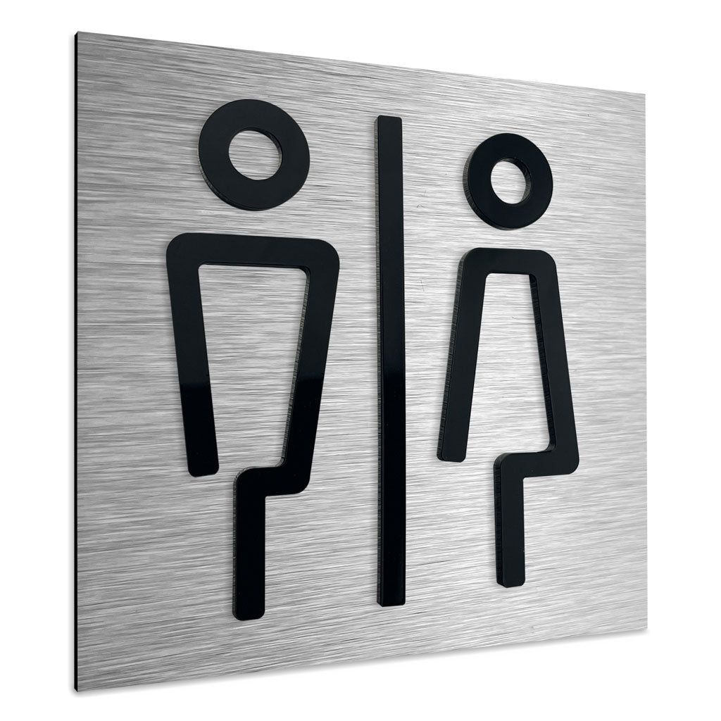 WOMEN AND MEN BATHROOM SIGN - ALUMADESIGNCO Door Signs - Custom Door Signs For Business & Office