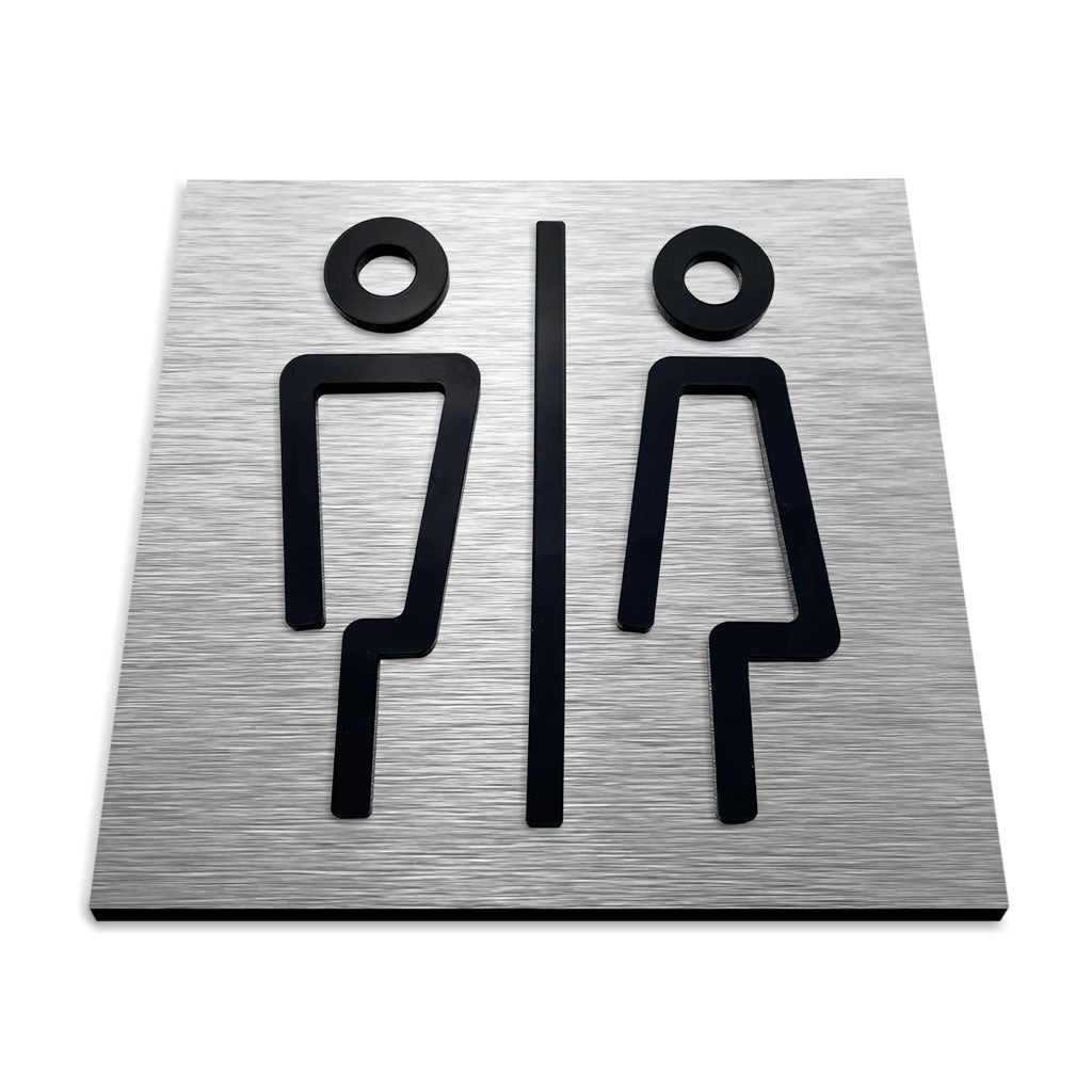 WOMEN AND MEN BATHROOM SIGN - ALUMADESIGNCO Door Signs - Custom Door Signs For Business & Office