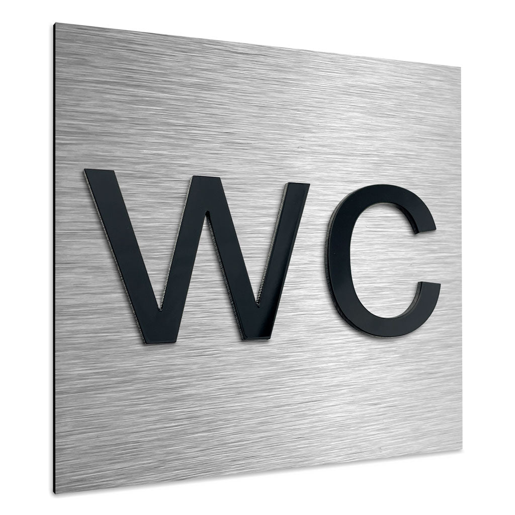 WC BATHROOM SIGN - ALUMADESIGNCO Door Signs - Custom Door Signs For Business & Office