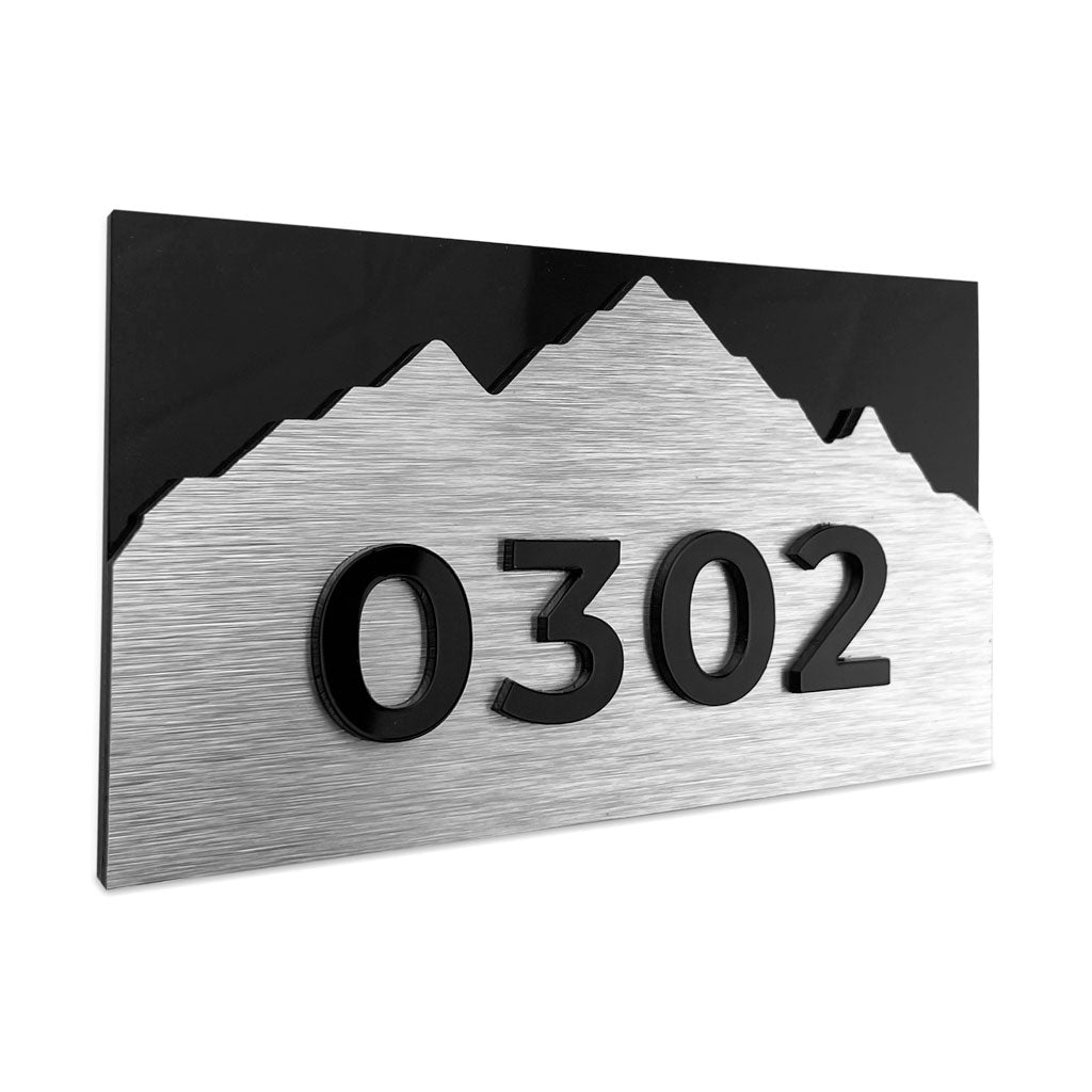 MOUNTAIN ROOM NUMBER SIGNAGE - ALUMADESIGNCO Door Signs - Custom Door Signs For Business & Office