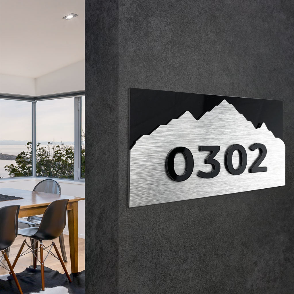 MOUNTAIN ROOM NUMBER SIGNAGE - ALUMADESIGNCO Door Signs - Custom Door Signs For Business & Office