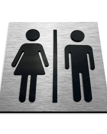 MODERN RESTROOM SIGNS - ALUMADESIGNCO Door Signs - Custom Door Signs For Business & Office
