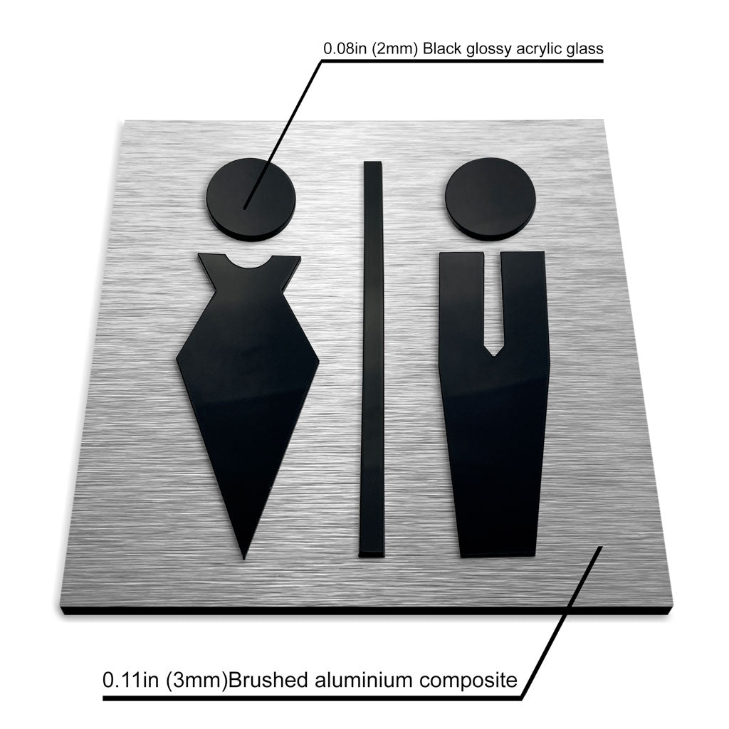 MEN WOMEN BATHROOM SIGNS - ALUMADESIGNCO Door Signs - Custom Door Signs For Business & Office