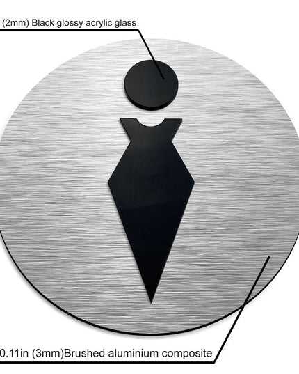LADIES BATHROOM SIGN - ALUMADESIGNCO Door Signs - Custom Door Signs For Business & Office