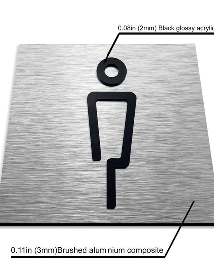 MENS TOILET SIGN - ALUMADESIGNCO Door Signs - Custom Door Signs For Business & Office