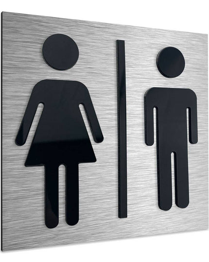 MODERN RESTROOM SIGNS - ALUMADESIGNCO Door Signs - Custom Door Signs For Business & Office