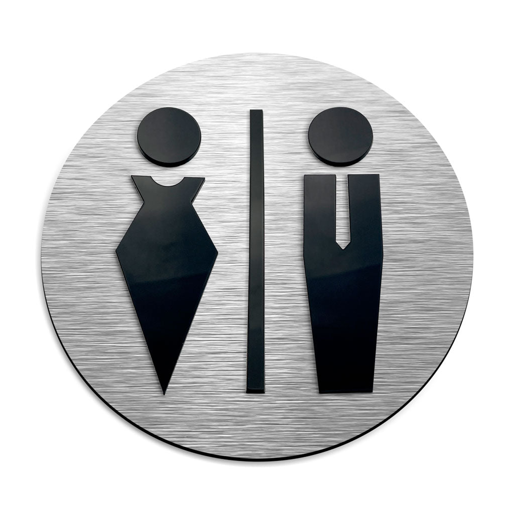 MALE AND FEMALE BATHROOM SIGNS - ALUMADESIGNCO Door Signs - Custom Door Signs For Business & Office