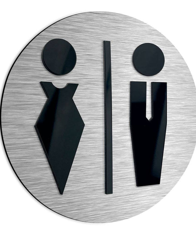 MALE AND FEMALE BATHROOM SIGNS - ALUMADESIGNCO Door Signs - Custom Door Signs For Business & Office